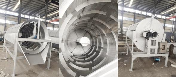 internally fed rotary drum screen